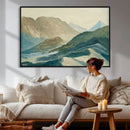 Shemelina Mountain Landscape, Mountains at Dawn Wall Art by MyGreatCanvas | Canvas Wall Art Prints | Photo Prints & Wall Decor