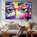 Colorful Abstract Face Wall Art Canvas Print – Modern Pop by MyGreatCanvas | Canvas Wall Art Prints | Photo Prints & Wall Decor