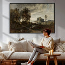 Adolf Dressler Landscape of the Oder River Wall Art Canvas by MyGreatCanvas | Canvas Wall Art Prints | Photo Prints & Wall Decor