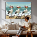 Funny Seagull Wall Art Canvas Print Beach Birds With by MyGreatCanvas | Canvas Wall Art Prints | Photo Prints & Wall Decor
