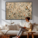 Vintage Birds and Flowers Wall Art Canvas Print, Botanical by MyGreatCanvas | Canvas Wall Art Prints | Photo Prints & Wall Decor