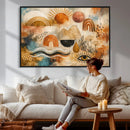 Geometric Boho Abstract Wall Art Canvas Print, Orange Blue by MyGreatCanvas | Canvas Wall Art Prints | Photo Prints & Wall Decor