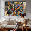 Geometric Abstract Wall Art Canvas Print, Orange Blue by MyGreatCanvas | Canvas Wall Art Prints | Photo Prints & Wall Decor