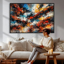 Lyrical Abstrac Wall Art Canvas Print, Orange Blue Abstract by MyGreatCanvas | Canvas Wall Art Prints | Photo Prints & Wall Decor