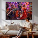 Jazz Band Canvas Wall Art — Jazz Club Singer Saxophone Print by MyGreatCanvas | Canvas Wall Art Prints | Photo Prints & Wall Decor