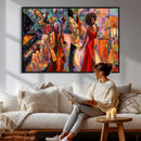 African American Jazz Singer Canvas Art — Red Dress Black by MyGreatCanvas | Canvas Wall Art Prints | Photo Prints & Wall Decor