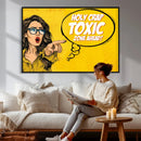 Pop Art Print Bathroom Sign Wall Art Canvas Print — Funny by MyGreatCanvas | Canvas Wall Art Prints | Photo Prints & Wall Decor