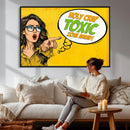 Pop Art Print Bathroom Sign Wall Art Canvas Print — Funny by MyGreatCanvas | Canvas Wall Art Prints | Photo Prints & Wall Decor
