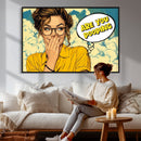 Pop Art Print Bathroom Sign Wall Art Canvas Print — Funny by MyGreatCanvas | Canvas Wall Art Prints | Photo Prints & Wall Decor