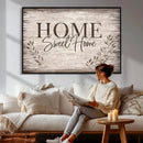 Home Sweet Home Wall Art Canvas Print, Floral Farmhouse by MyGreatCanvas | Canvas Wall Art Prints | Photo Prints & Wall Decor