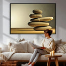 Zen Stone Wall Art Canvas Print, Balanced Rock Stack Framed by MyGreatCanvas | Canvas Wall Art Prints | Photo Prints & Wall Decor