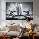 Propeller Plane Wall Art Canvas Print, Black and White by MyGreatCanvas | Canvas Wall Art Prints | Photo Prints & Wall Decor