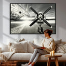 Vintage Airplane Wall Art Canvas Print, Black and White by MyGreatCanvas | Canvas Wall Art Prints | Photo Prints & Wall Decor