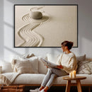 Zen Garden Stone Sand Canvas | Japanese Rock Garden Wall Art by MyGreatCanvas | Canvas Wall Art Prints | Photo Prints & Wall Decor