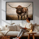 Texas Longhorn Canvas Wall Art Western Bull Desert Moody by MyGreatCanvas | Canvas Wall Art Prints | Photo Prints & Wall Decor