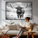 Texas Longhorn Canvas Wall Art Western Bull Desert Moody by MyGreatCanvas | Canvas Wall Art Prints | Photo Prints & Wall Decor
