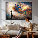 Banksy Girl Wall Art Canvas Print for Living Room Decor by MyGreatCanvas | Canvas Wall Art Prints | Photo Prints & Wall Decor