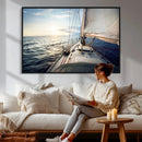 Sailboat Wall Art Canvas Print, Ocean Sunset Sailing Framed by MyGreatCanvas | Canvas Wall Art Prints | Photo Prints & Wall Decor