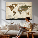 Custom Push Pin World Map Wall Art Canvas Print – by MyGreatCanvas | Canvas Wall Art Prints | Photo Prints & Wall Decor