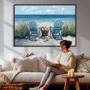 Beach Canvas Wall Art Coastal Adirondack Chairs Ocean by MyGreatCanvas | Canvas Wall Art Prints | Photo Prints & Wall Decor