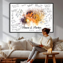 Wedding Guest Book Alternative Wall Art Canvas Print, Personalized Wedding Signature Poster, Custom Couple Photo Guestbook Canvas, Bridal Shower Reception Decor by MyGreatCanvas | Canvas Wall Art Prints | Photo Prints & Wall Decor