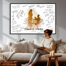 Wedding Guest Book Alternative Wall Art Canvas Print, Personalized Wedding Signature Poster, Custom Couple Photo Guestbook Canvas, Bridal Shower Reception Decor by MyGreatCanvas | Canvas Wall Art Prints | Photo Prints & Wall Decor