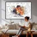 Wedding Guest Book Alternative Wall Art Canvas Print, Personalized Wedding Signature Poster, Custom Couple Photo Guestbook Canvas, Bridal Shower Reception Decor by MyGreatCanvas | Canvas Wall Art Prints | Photo Prints & Wall Decor