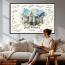 Wedding Guest Book Alternative Wall Art Canvas Print, Personalized Wedding Signature Poster, Custom Couple Photo Guestbook Canvas by MyGreatCanvas | Canvas Wall Art Prints | Photo Prints & Wall Decor