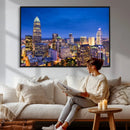 Charlotte Skyline Canvas Wall Art Print – North Carolina Cityscape Photography Print by MyGreatCanvas | Canvas Wall Art Prints | Photo Prints & Wall Decor