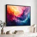 Colorful Abstract Canvas Wall Art Print, Vibrant Popup Color Art Print