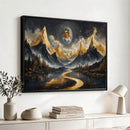 Abstract Mountain Wall Art Canvas Print Modern Landscape Painting Print