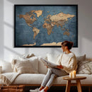 World Map Canvas Wall Art Canvas Print by MyGreatCanvas | Canvas Wall Art Prints | Photo Prints & Wall Decor