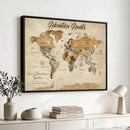 Vintage Custom Push Pin Map Print – Custom Adventure Travel