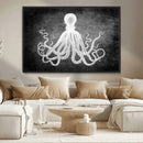 Black White Octopus Wall Art Canvas Print by MyGreatCanvas | Canvas Wall Art Prints | Photo Prints & Wall Decor