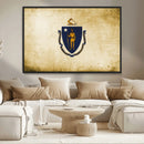 Massachusetts Flag Wall Art Canvas Print