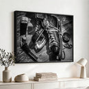 Old Pair of Mens Skates Wall Art Canvas, Men Skates Wall Art