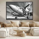 Vintage Airplane on Runway Canvas Print by MyGreatCanvas | Canvas Wall Art Prints | Photo Prints & Wall Decor