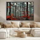 Autumn Forest Wall Art – Enchanting Red Leaves Canvas Print, by MyGreatCanvas | Canvas Wall Art Prints | Photo Prints & Wall Decor