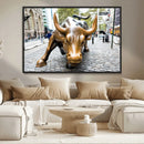 Charging Bull Wall Art Canvas Print