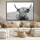 Newfoundland Cow Art Wall Art, Black White Cow Art Wall Art