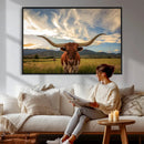 Texas Longhorn Canvas Wall Art – Majestic Triptych Animal by MyGreatCanvas | Canvas Wall Art Prints | Photo Prints & Wall Decor