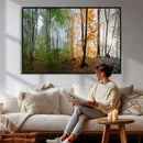 Four Seasons Wall Art Forest Canvas Print – Triptych