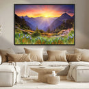 Mountain and Spring Wall Art Canvas Print