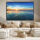 Blue Sky and Beach Wall Art Canvas Print