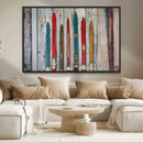 Vintage Wooden Weathered Ski's in Front of an Old Barn Wall by MyGreatCanvas | Canvas Wall Art Prints | Photo Prints & Wall Decor