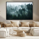 Misty Forest Wall Art – Serene Green Landscape Canvas Print, by MyGreatCanvas | Canvas Wall Art Prints | Photo Prints & Wall Decor