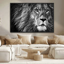 Black and White Lion Canvas Wall Art Print – Wildlife by MyGreatCanvas | Canvas Wall Art Prints | Photo Prints & Wall Decor
