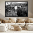 Western Home Wall Art Canvas Print, Framed Texas Longhorn by MyGreatCanvas | Canvas Wall Art Prints | Photo Prints & Wall Decor