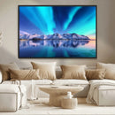 Northern Lights above Mountain Wall Art, Northern Lights