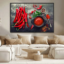 Red Chili Peppers Wall Art Kitchen Artwork Canvas Print by MyGreatCanvas | Canvas Wall Art Prints | Photo Prints & Wall Decor